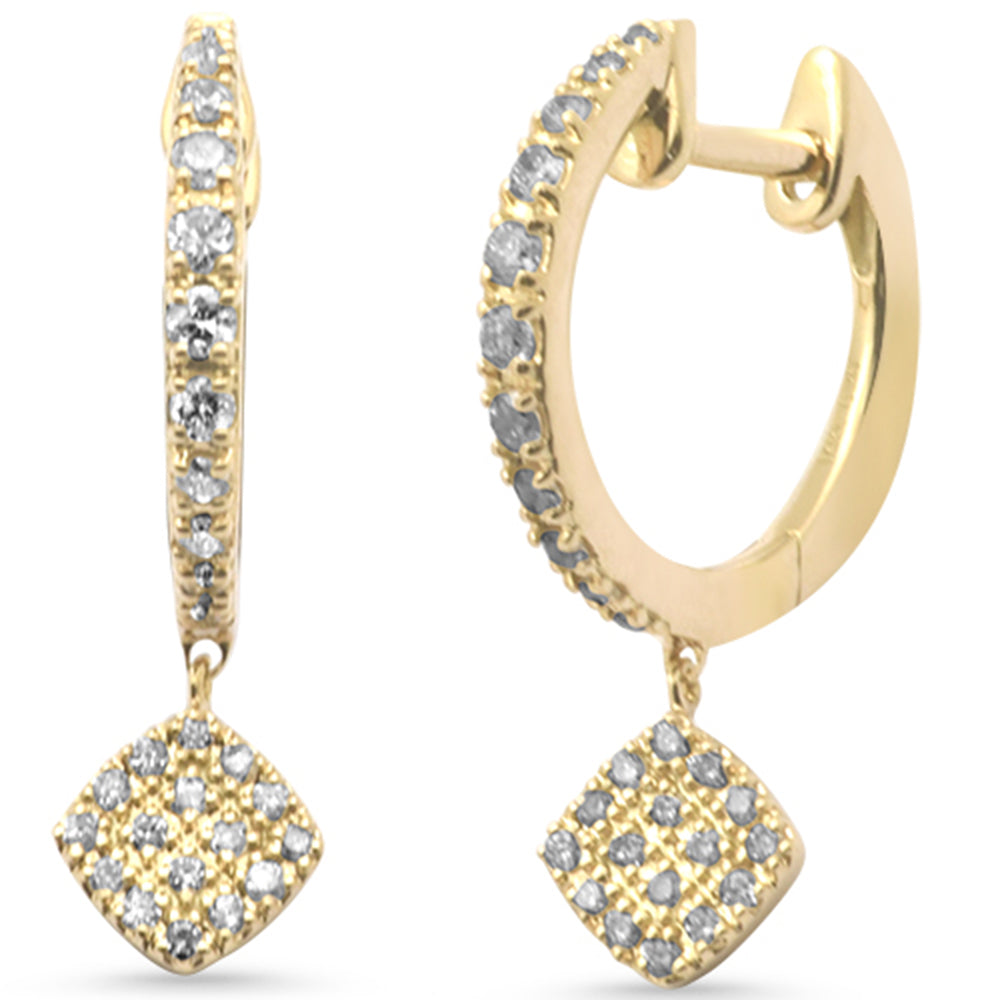 <span style="color:purple">¡ESPECIAL!</span> Pendientes colgantes de diamantes de oro amarillo de 14K, .26ct G SI