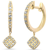 <span style="color:purple">¡ESPECIAL!</span> Pendientes colgantes de diamantes de oro amarillo de 14K, .26ct G SI