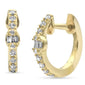 .17ct G SI 14K Yellow Gold Diamond Petite Hoop Earrings