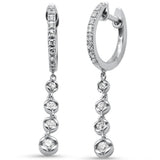 <span style="color:purple">¡ESPECIAL!</span>.36ct G SI Pendientes Colgantes de Diamantes en Oro Blanco de 14K