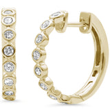 .49ct G SI 14K Yellow Gold Diamond Hoop Earrings