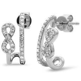 <span style="color:purple">SPECIAL!</span> .31ct G SI 14K White Gold Diamond Infinity Hoop Earrings