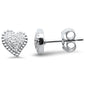 .16ct G SI 14K White Gold Diamond Heart Shape Earrings