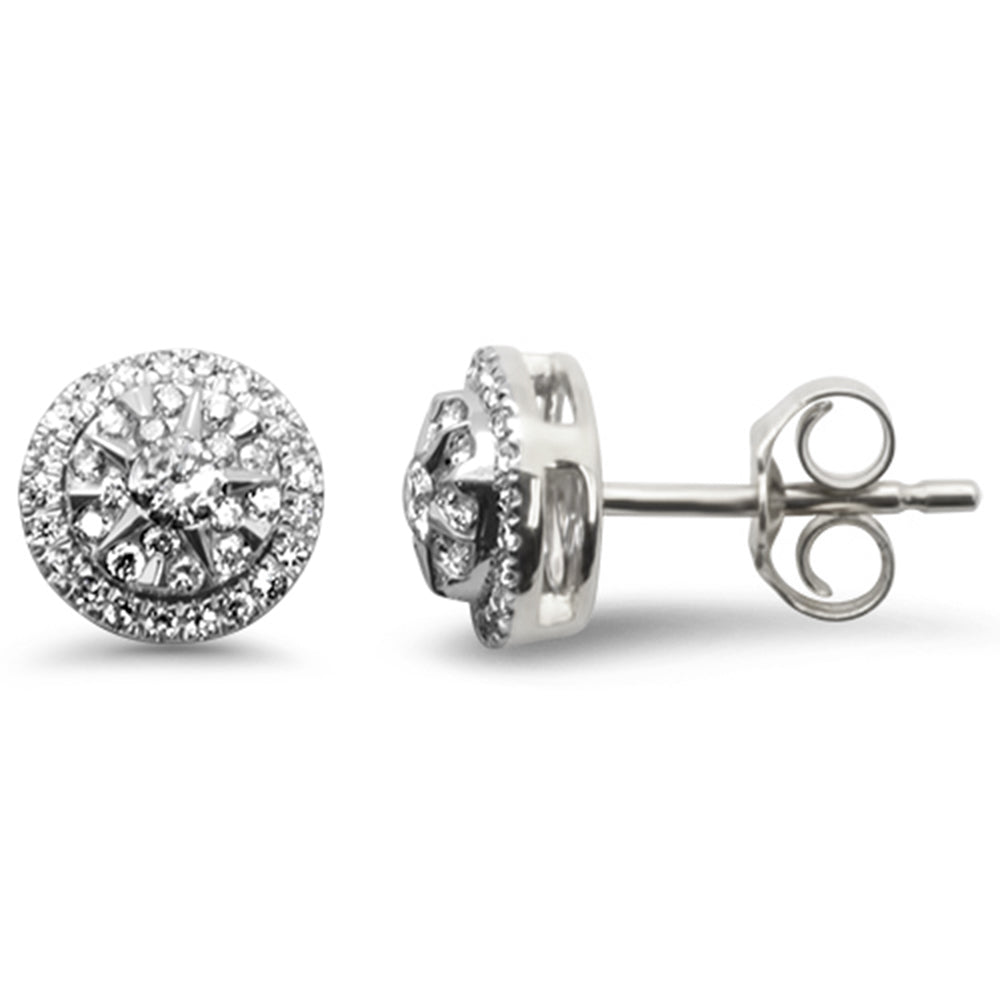 .33ct G SI 14K White Gold Diamond Round Shape Earrings