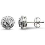 .33ct G SI 14K White Gold Diamond Round Shape Earrings