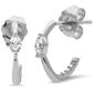 .17ct G SI 14K White Gold Diamond Marquees Hoop Earrings