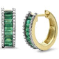 <span style="color:purple">SPECIAL!</span> 1.31ct G SI 14K Yellow Gold Diamond & Natural Emerald Gemstones Earrings