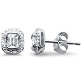 <span style="color:purple">¡ESPECIAL!</span> Pendientes de diamantes y esmeraldas en oro blanco de 14 quilates de .48 ct G SI