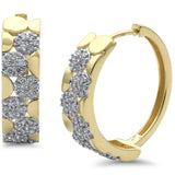 .63ct G SI 14K Yellow Gold Diamond Hoop Earrings