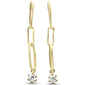 .20ct G SI 14K Yellow Gold Diamond Paperclip Dangling Earrings