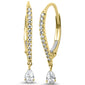 <span style="color:purple">SPECIAL!</span> .39ct G SI 14K Yellow Gold Diamond Hoop Dangling Earrings