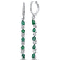 <span style="color:purple">SPECIAL!</span>2.42ct G SI 14K Yellow Gold Diamond & Emerald Gemstones Hoop Dangling Earrings