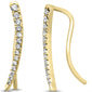 <span style="color:purple">SPECIAL!</span>.40ct G SI 14K Yellow Gold Diamond Fish Hook Drop Earrings