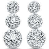 <span style="color:purple">¡ESPECIAL!</span> Pendientes colgantes de oro blanco de 14K con diamantes, 1.05ct G SI