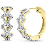 .41ct G SI 14K Yellow Gold Diamond Hoop Earrings