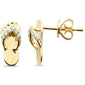 .09ct G SI 14K Yellow Gold Diamond Beach Sandals Earrings