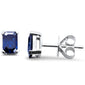 <span style="color:purple">SPECIAL!</span>1.23ct G SI 14K White Gold Blue Sapphire Gemstone Stud Earrings