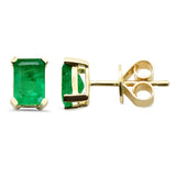 <span style="color:purple">¡ESPECIAL!</span>Pendientes de oro amarillo de 14K con gemas de esmeralda natural, 1.00ct G SI