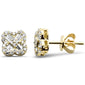 <span style="color:purple">SPECIAL!</span> .34ct G SI 14K Yellow Gold Round & Baguette Diamond Clover Earrings