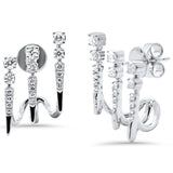 .49ct G SI 14K White Gold Diamond Triple Hoop Earrings
