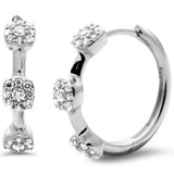 .30ct G SI 14K White Gold Diamond Hoop Earrings