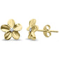 .04ct G SI 14K Yellow Gold Diamond Flower Earrings