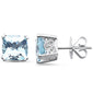 <span style="color:purple">SPECIAL!</span>6.00ct G SI 14K White Gold Diamond & Aquamarine Gemstone Earrings