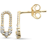 .22ct G SI 14K Yellow Gold Diamond Oval Style Stud Earrings