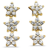 <span style="color:purple">SPECIAL!</span> .40ct G SI 14K Yellow Gold Diamond Star Drop Earrings