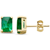 <span style="color:purple">¡ESPECIAL!</span> Aretes de oro amarillo de 14K con esmeraldas de 1,96 ct G SI