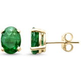 <span style="color:purple">SPECIAL!</span> 442.09ct G SI 14K Yellow Gold Diamond & Emerald Gemstone Earrings