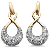 <span style="color:purple">SPECIAL!</span>.48ct G SI 14K Yellow Gold Modern Pave Set Diamond Earrings