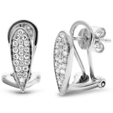 .20ct G SI 14K White Gold Tear Drop Shape Diamond Earrings