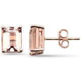 2.35ct G SI 14K Rose Gold Morganite Gemstone Stud Earrings