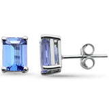 2.01ct G SI 14K White Gold Tanzanite Gemstone Stud Earrings