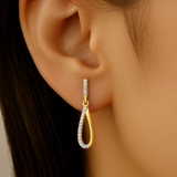 .10ct G SI 14K Yellow Gold Diamond Drop Earrings