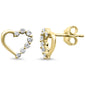 .22ct G SI 14K Yellow Gold Heart Shaped Diamond Earrings