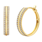 .46ct G SI 14KT Yellow Gold Diamond Hoop Earrings