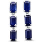 <span style="color:purple">SPECIAL!</span>1.85ct G SI 14KT White Gold Blue Sapphire Gemstone Drop Earrings