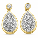.26ct G SI 14K Yellow Gold Diamond Pear Shape Diamond Earrings