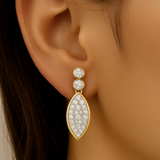 .32ct G SI 14K Yellow Gold Diamond Marquise Shape Diamond Earrings