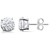 2.32ct G SI 14K White Gold Round Diamond Solitaire Stud Earrings
