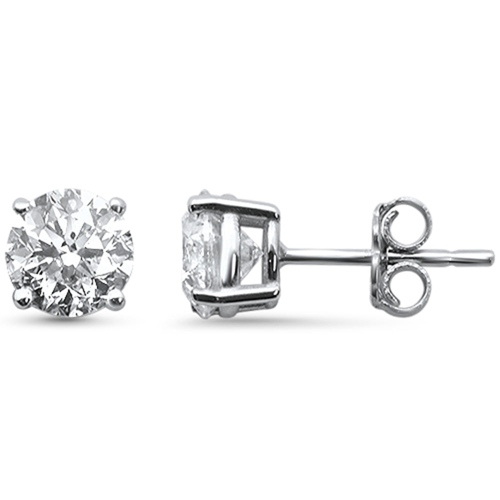 2.02ct G SI 14K White Gold Round Diamond Stud Earrings