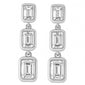 <span style="color:purple">SPECIAL!</span> 0.78ct G SI 14K White Gold Diamond Emerald Cut Diamond Drop Earrings