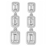 .81ct G SI 14K White Gold Diamond Emerald Cut Diamond Drop Earrings