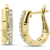 .25ct G SI 14kt Yellow Gold Modern Diamond Earrings