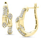 <span style="color:purple">SPECIAL!</span> .47ct G SI 14kt Yellow Gold Diamond Bamboo Design Earrings
