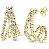 .48ct G SI 14kt Yellow Gold Diamond Beaded Earrings