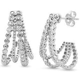 .50ct G SI 14kt White Gold Diamond Beaded Earrings