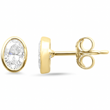 .79ct G SI 14K Yellow Gold Oval Cut Diamond Stud Earrings
